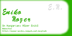 eniko mozer business card