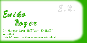 eniko mozer business card